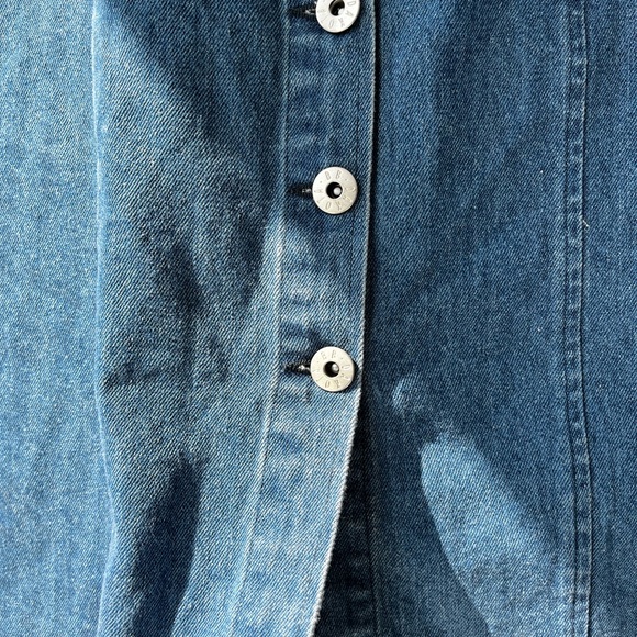 NWOT BB Dakota Button Down Midi Skirt | Knee Length 100% Cotton Denim Skirt - Picture 3 of 6